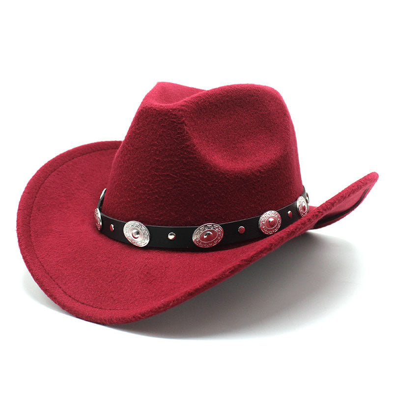 Minority Style Woolen Western Cowboy Hats