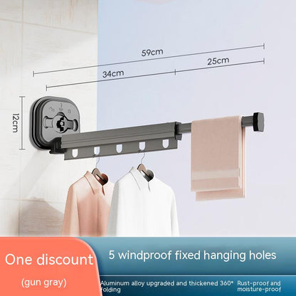 Suction Cup Folding Clothes Hanger