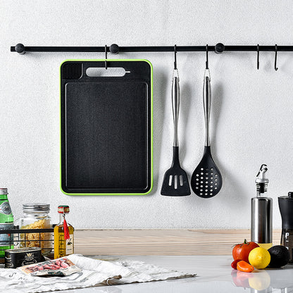 Double-side Cutting Board With Defrosting function and Knife Sharpener