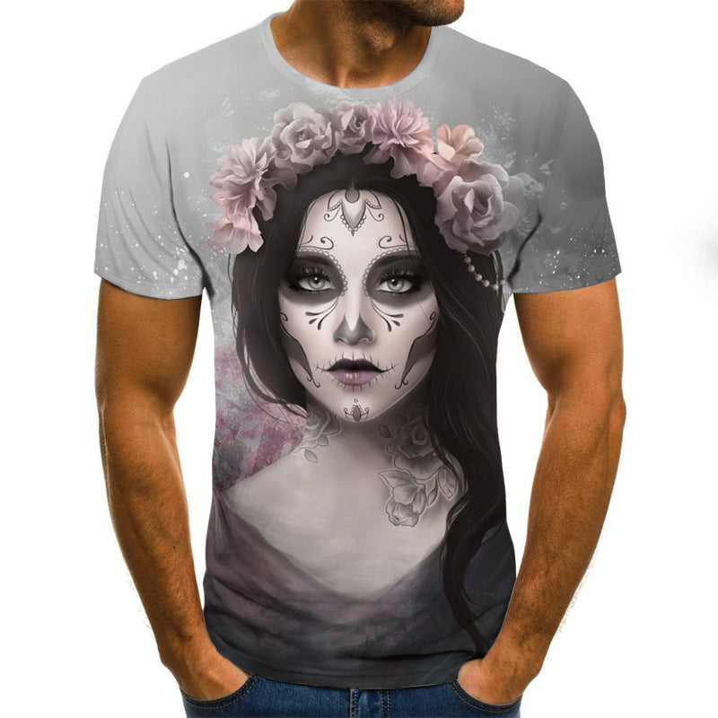 Horror Print Short Sleeve T-Shirts