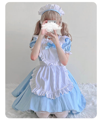 Vestido de sirvienta lindo lolita talla grande