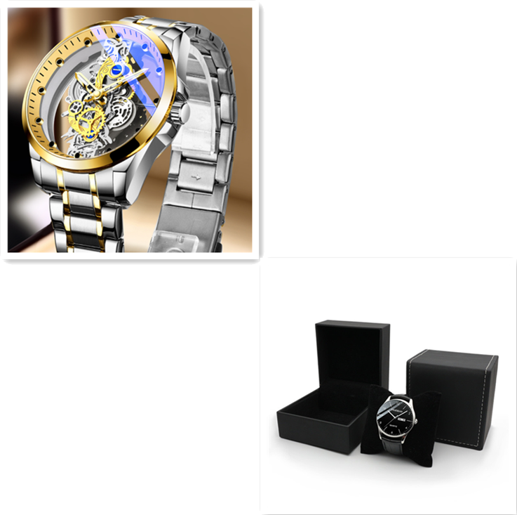 Luxury Skeleton Automatic Quartz Watch