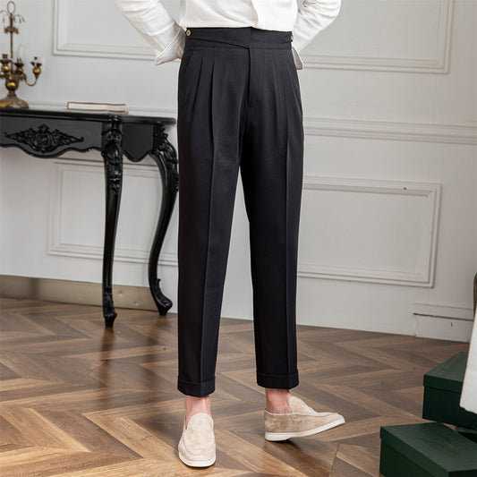 Suit Pants High Waist Straight