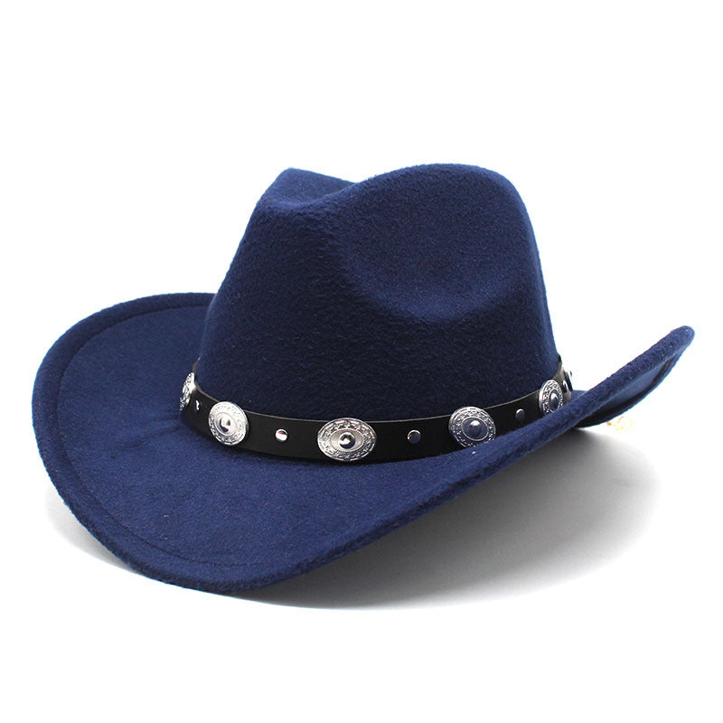 Minority Style Woolen Western Cowboy Hats