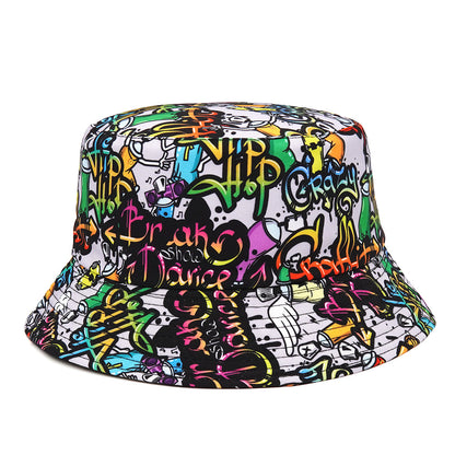 New Cartoon Pattern Double-sided Sun Hat Trendy Outdoor