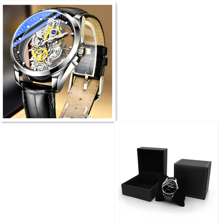 Luxury Skeleton Automatic Quartz Watch