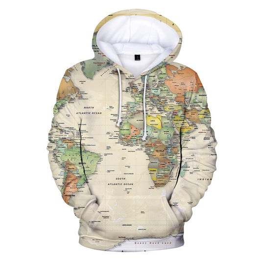 SUDADERA CON CAPUCHA MAPA