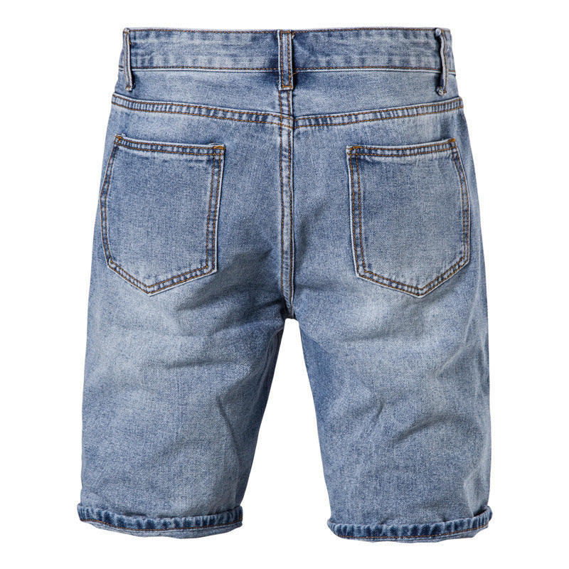 Shorts lavados con pelo ondulado para hombre