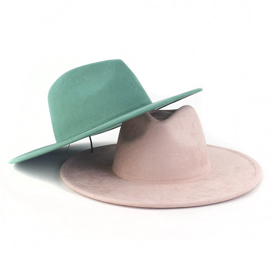 Suede Flat Edge Gentlemen's Hat