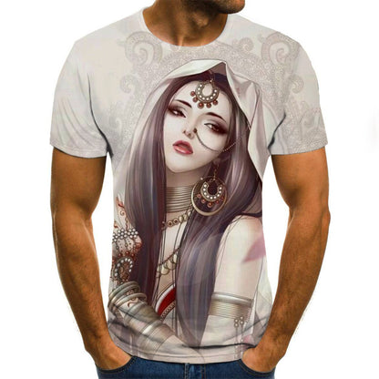 Camisetas de manga corta con estampado de terror